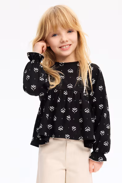 H&M Топ из джерси с текстурой