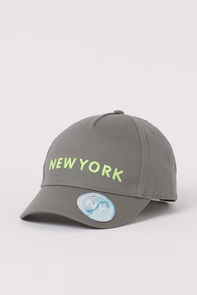 H&M Бейсболка из хлопкового саржевого сарая с узором