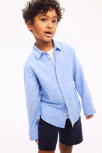 Рубашка из смеси льна