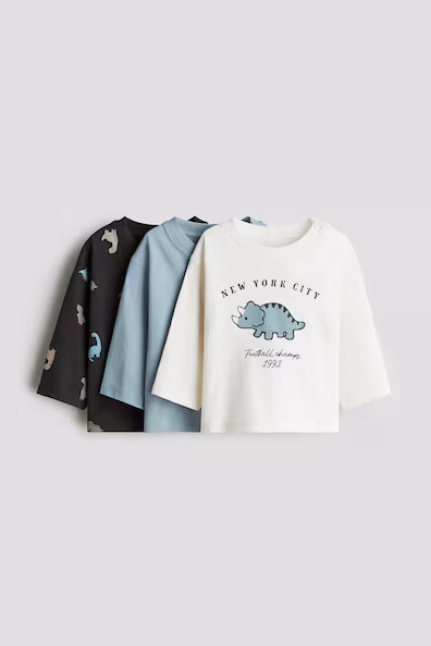 Набор из 3 свитшотов из хлопка