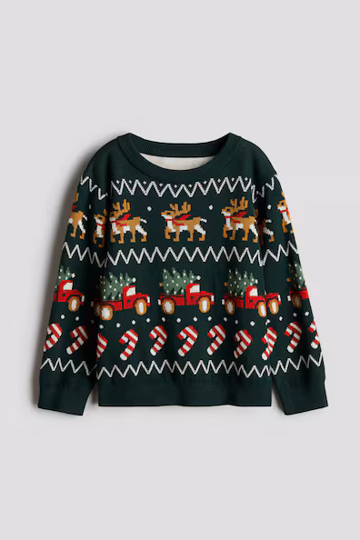 Свитер из жаккардовой вязки- Заказать в России