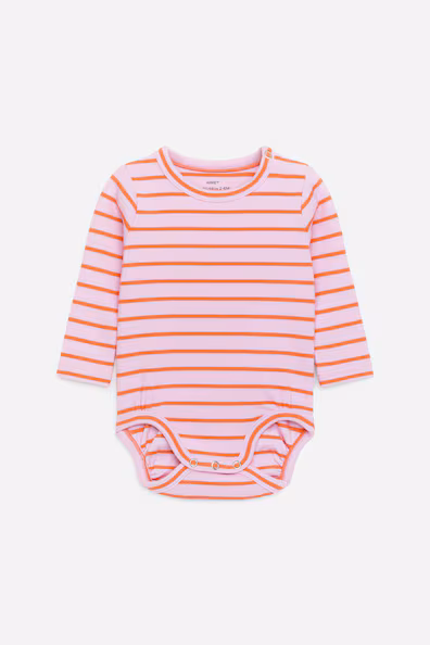 H&M Боди с длинным рукавом в рубчике