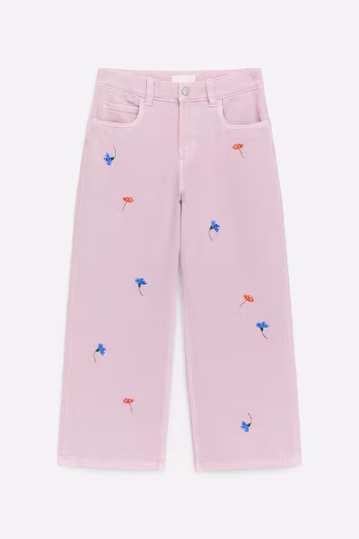 Джинсы с вышивкой