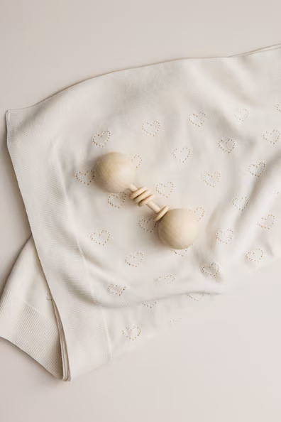 Плед для младенца из вязаного хлопкового полотна POINTELLE- Заказать в России