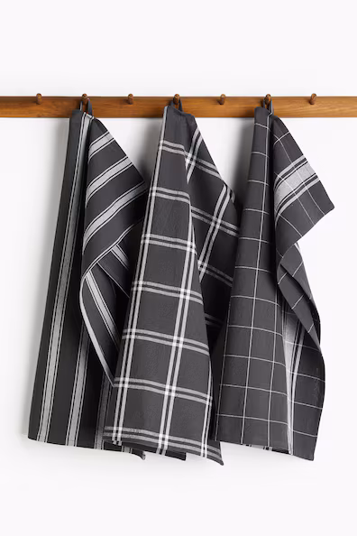 Набор из 3 кухонных полотенец из хлопка