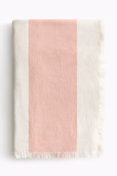 Плед в полоску из хлопка