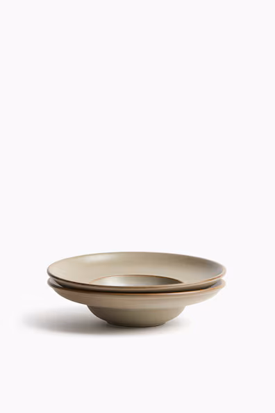 Набор из 2 маленьких глубоких тарелок с реактивной глазурью- Заказать в России