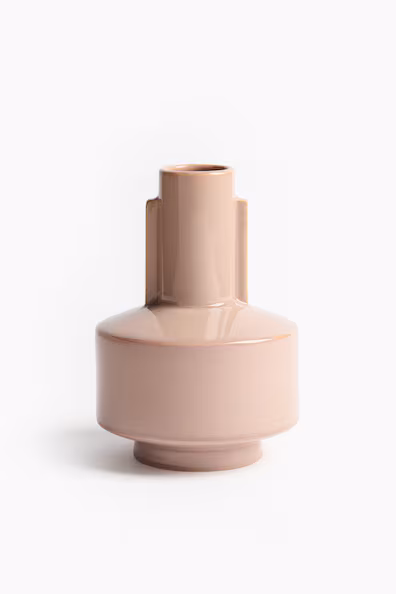 Керамическая ваза глазурованная с реактивным покрытием