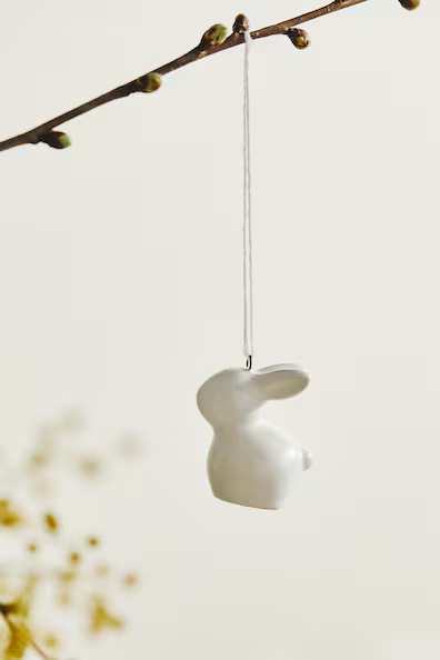 H&M Набор из 2 пасхальных кроликов из гресовой керамики