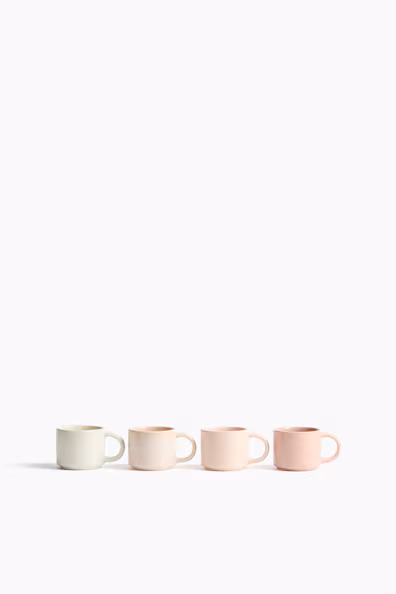 H&M Набор из 4 чашек для кофе из шлифованной керамики