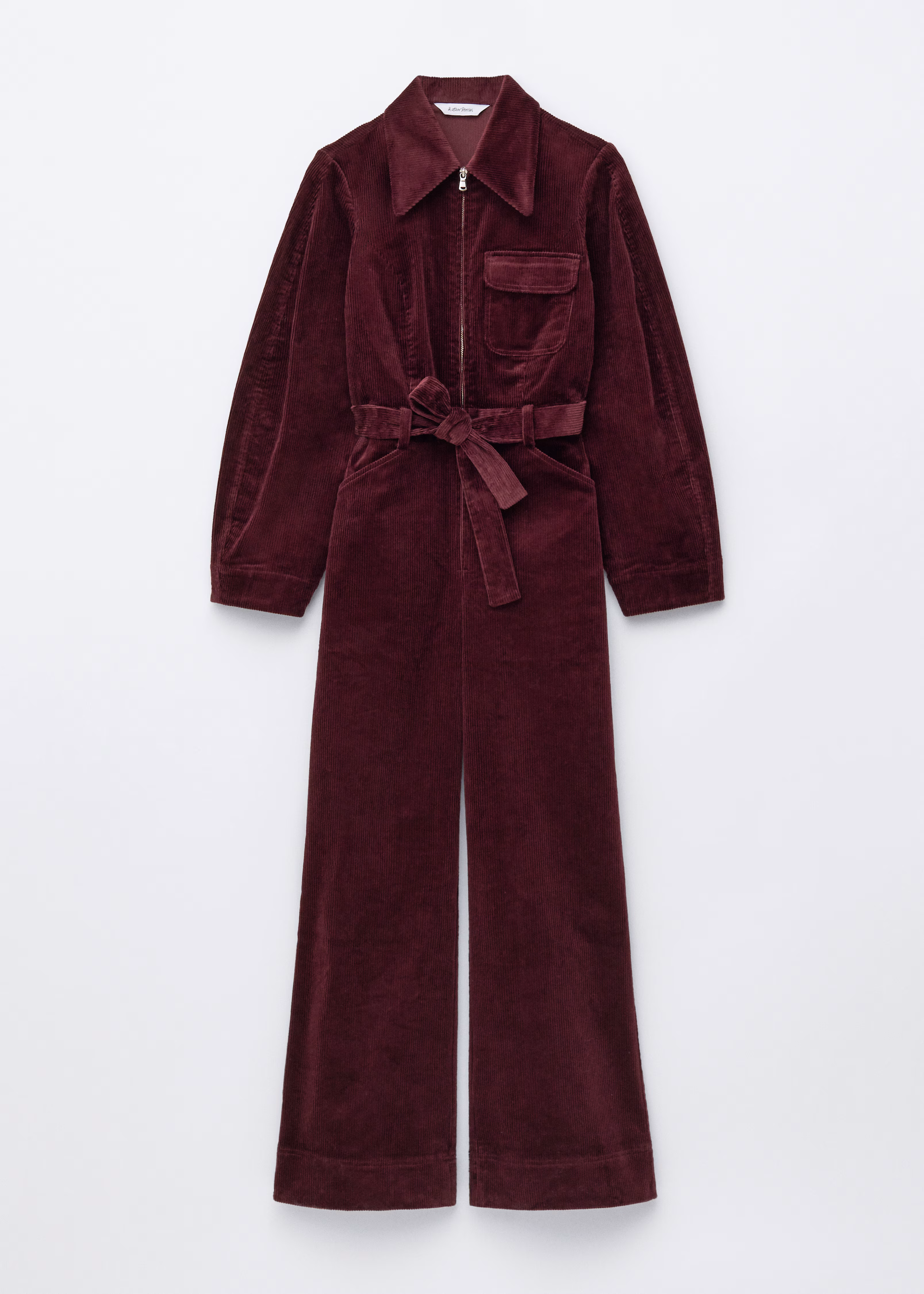 Комбинезон из бархата с поясом- Заказать в России