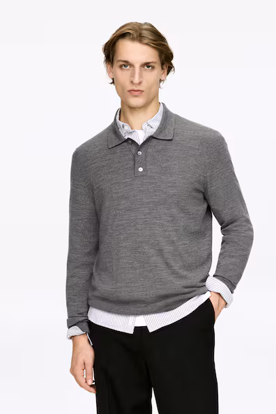 Поло из мериносовой шерсти- Заказать в России