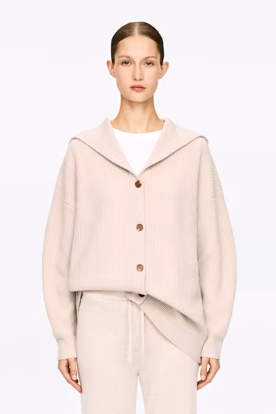 Кардиган с капюшоном из кашемира и шерсти