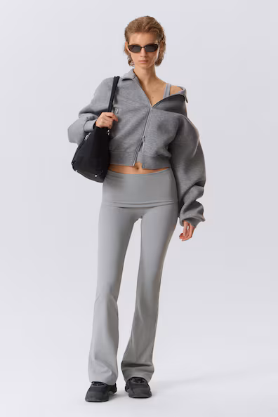 Леггинсы для йоги с дублированным поясом и широкими манжетами- Заказать в России