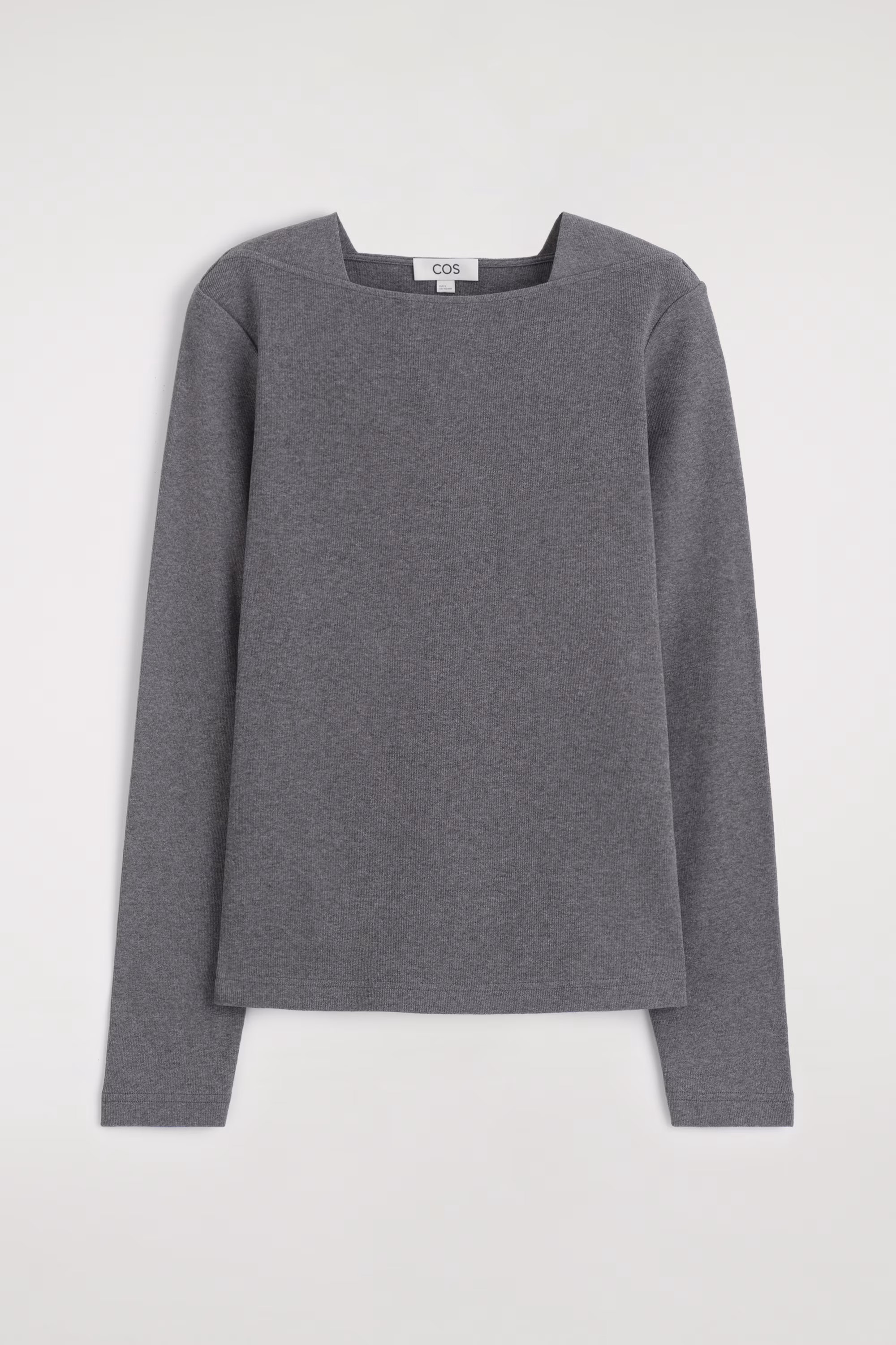 Топ из джерси из хлопка с длинными рукавами