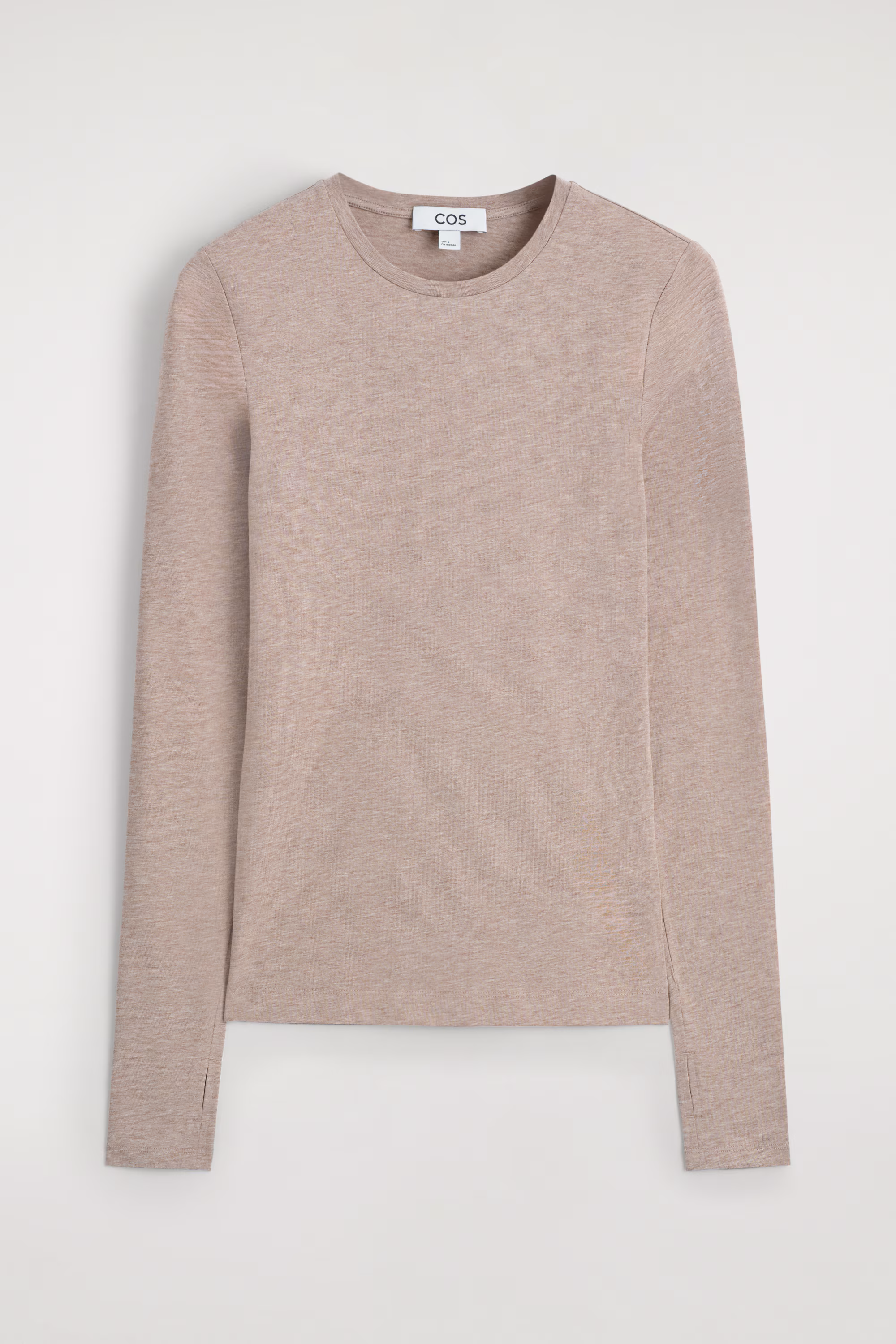 Топ из хлопка с длинными рукавами- Заказать в России