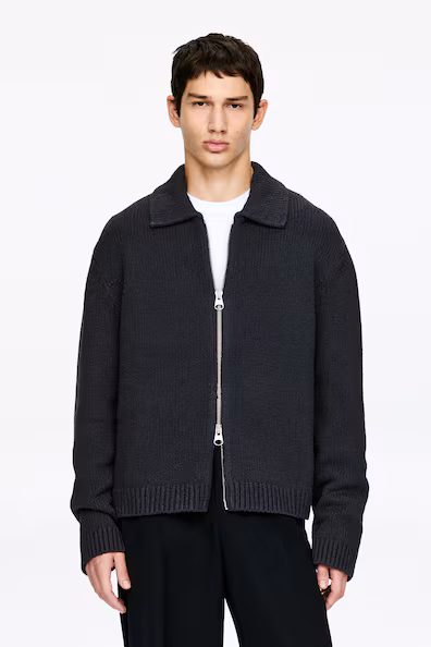 Кардиган из хлопковой смеси с застежкой на молнии