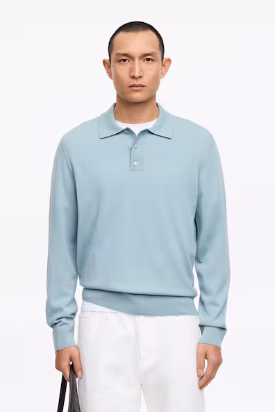 Поло из мериносовой шерсти- Заказать в России