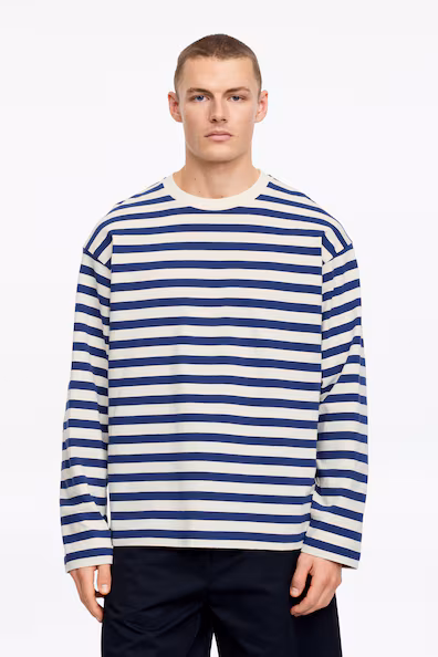 Футболка с длинным рукавом свободного кроя- Заказать в России