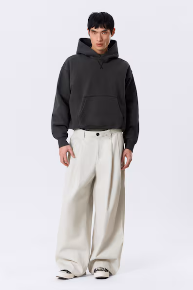 Брюки OTIS из хлопкового саржевого хлопка с защипами- Заказать в России