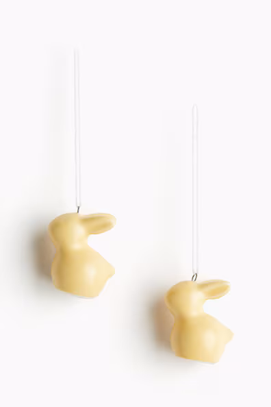 Набор из 2 керамических гресовых пасхальных кроликов- Заказать в России