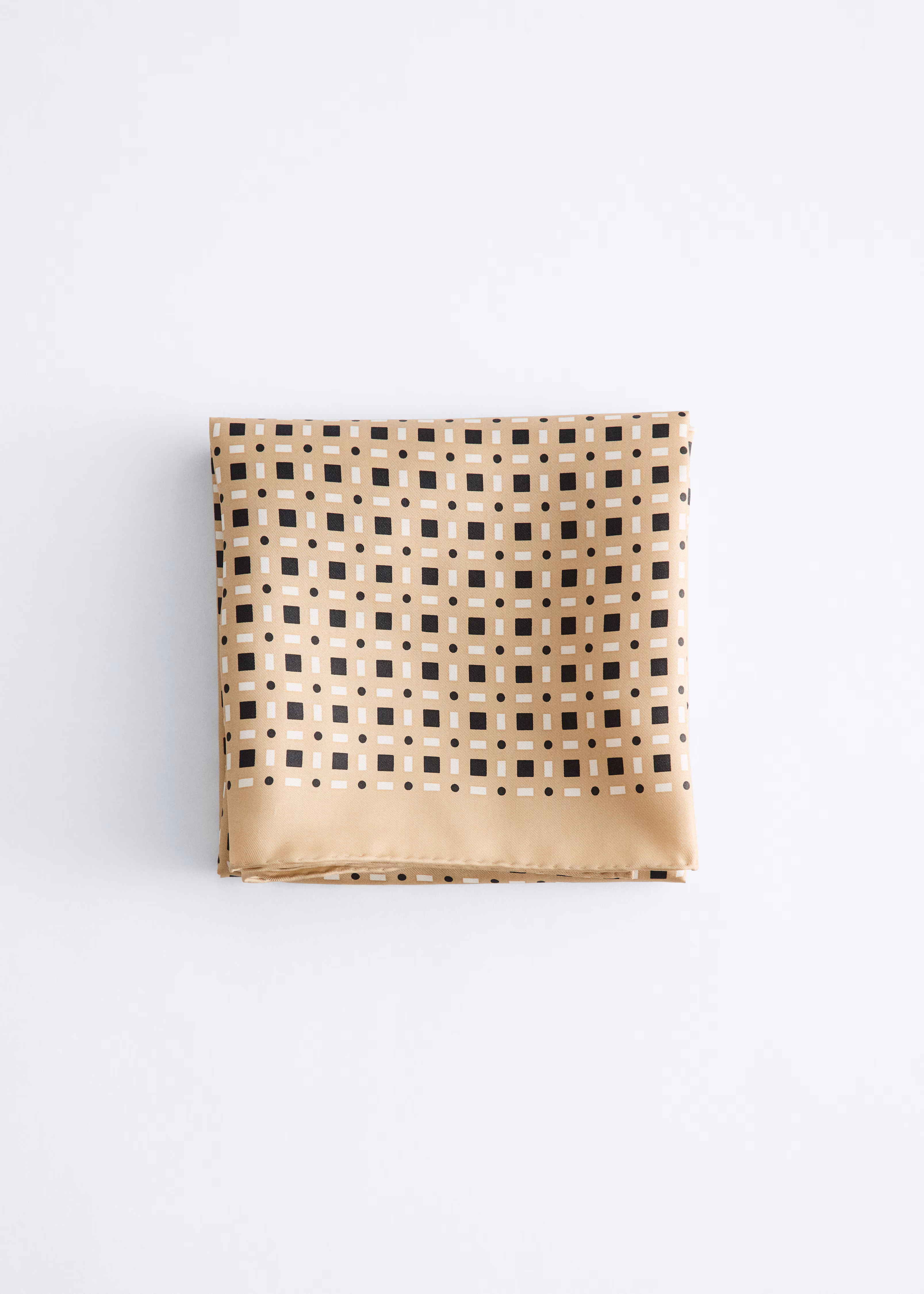 Шелковый платок с геометрическим узором- Заказать в России