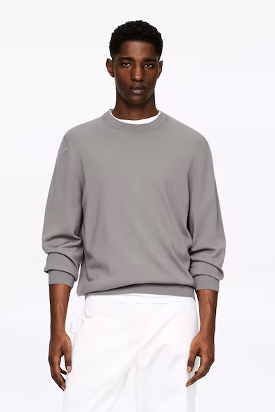 Тонкий свитер из мериносовой шерсти- Заказать в России