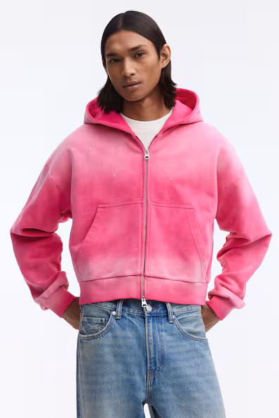 Пальто с капюшоном и молнией oversized fit- Заказать в России