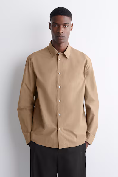 Рубашка из хлопка пима свободного кроя- Заказать в России