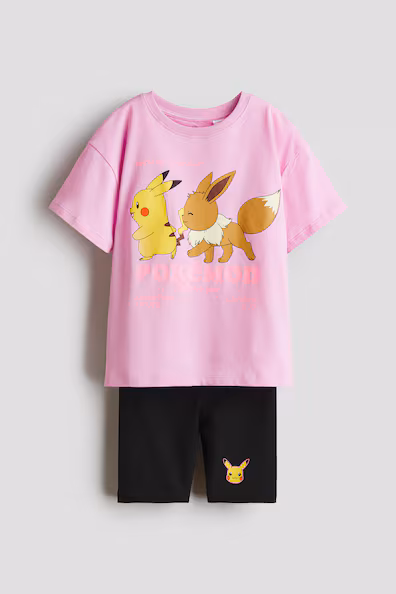 Набор из 2 хлопковых костюмов с принтом- Заказать в России