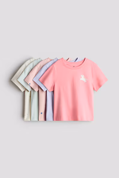 Набор из 5 футболок из хлопка- Заказать в России