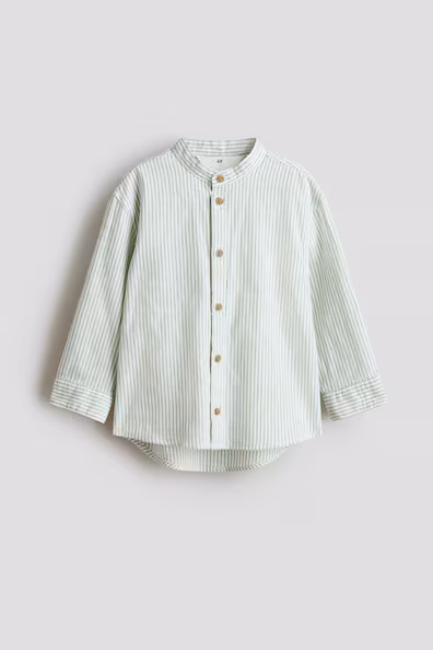 Рубашка из хлопка с отложным воротником