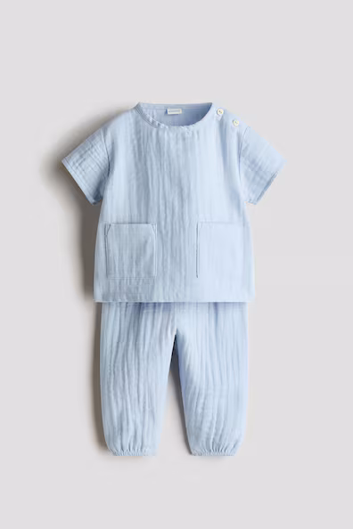 Комплект из 2 предметов из муслина хлопка- Заказать в России