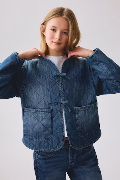 Подкладка из джинсовой ткани утепленная пуховиком- Заказать в России