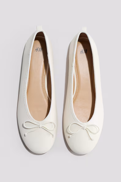 Туфли балерины с бантом