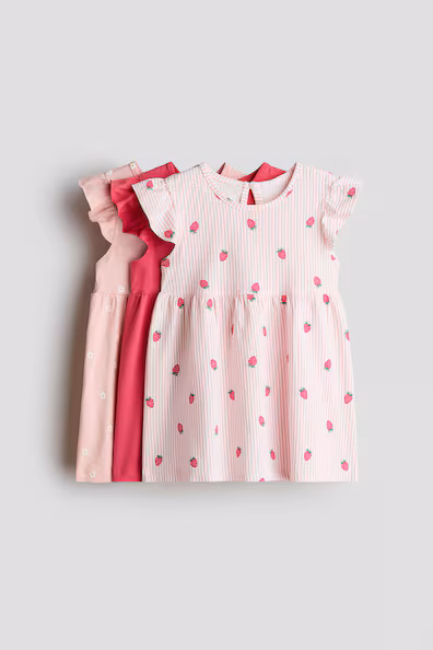 Набор из 3 платьев в цветочном принте из хлопка- Заказать в России