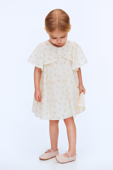 Платье из хлопка с английской вышивкой