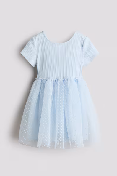 Платье с юбкой из фатина и флокированным узором- Заказать в России