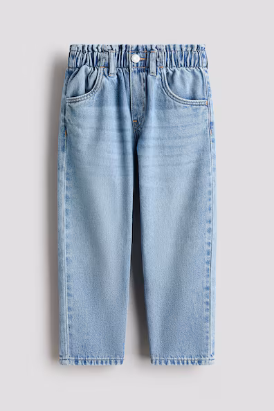 Джинсы paper bag с широким свободным кроем- Заказать в России