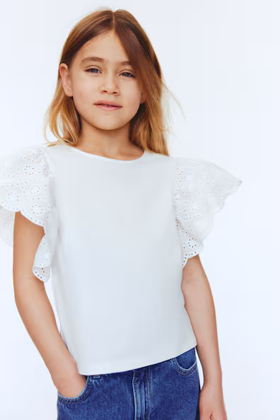 Свитер с рюшами из английского кружева- Заказать в России