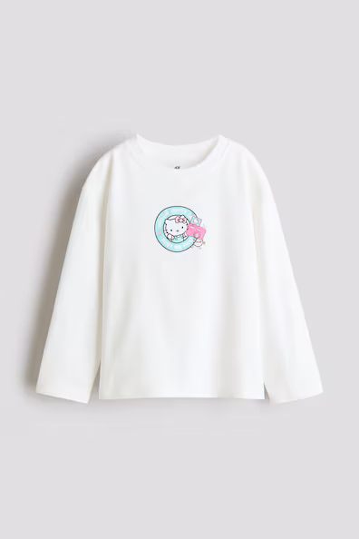 Свитер с длинными рукавами и принтом- Заказать в России