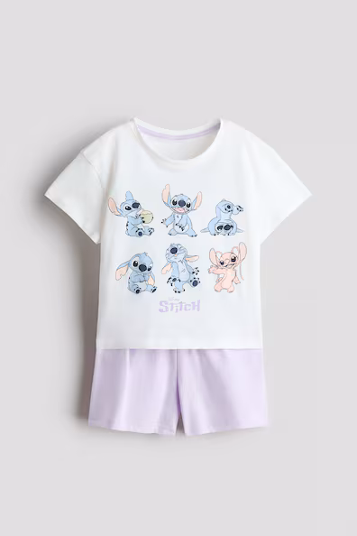 Пижама с принтом из хлопка- Заказать в России