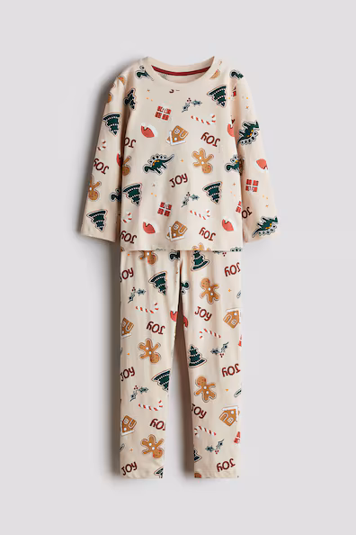 Пижама из хлопка с принтом- Заказать в России