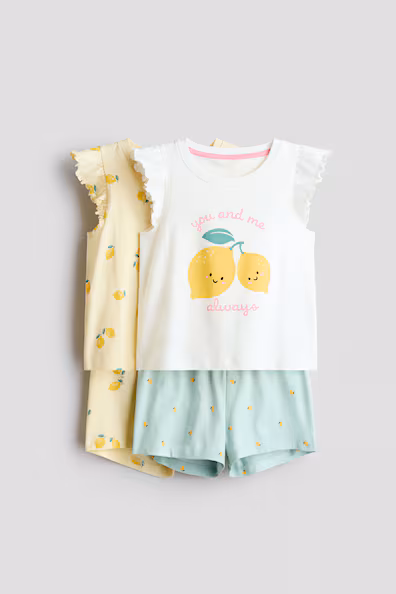 Набор из 2 пижам с рuffled sleeves- Заказать в России