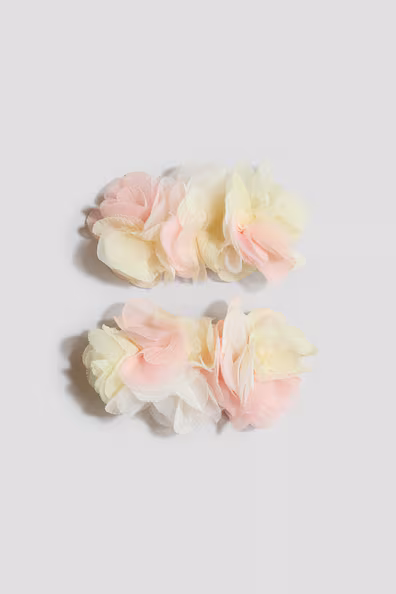 Набор из 2 заколок для волос с цветочными аппликациями- Заказать в России