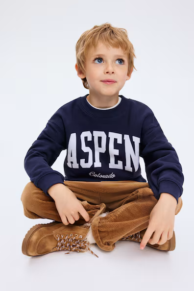 Толстовка с принтом и круглым вырезом