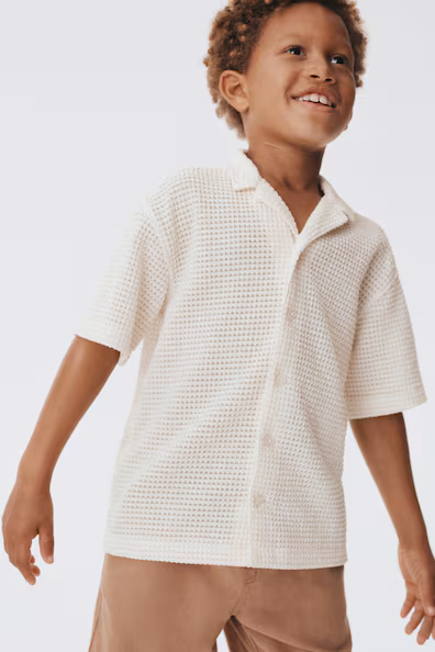 Рубашка резорт из ткани с текстурой- Заказать в России