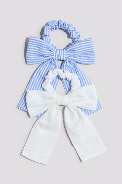 Набор из 2 резинок для волос с бантом- Заказать в России