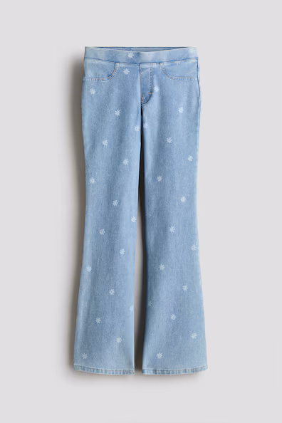 Леггинсы-клёш из джинсы- Заказать в России