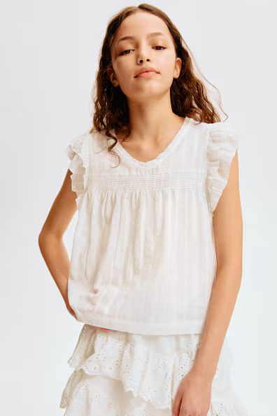 Блузка с оборками на рукавах- Заказать в России